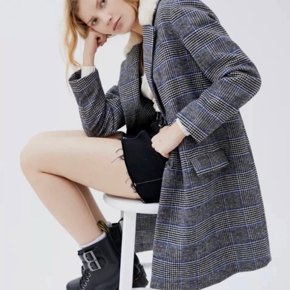 Levi's plaid wool coat